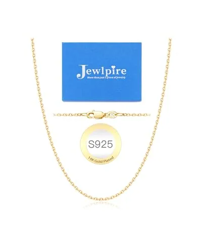 1.3mm 14K Gold over Sterling Silver Cable Chain 18 in